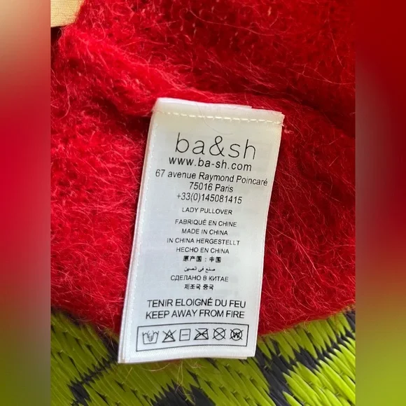 ba&sh Red Crew Neck Sweater - Picture 6 of 9